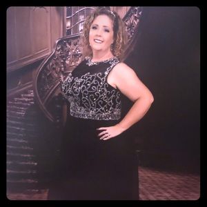 Gorgeous black and beaded formal gown